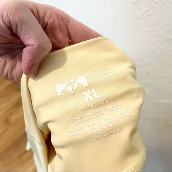 POPFLEX Skort Ruffle Mesh Butter Yellow Fairy Ballet Y2K XL - Picture 7 of 7